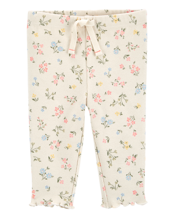 Baby Floral Pull-On Pants, 