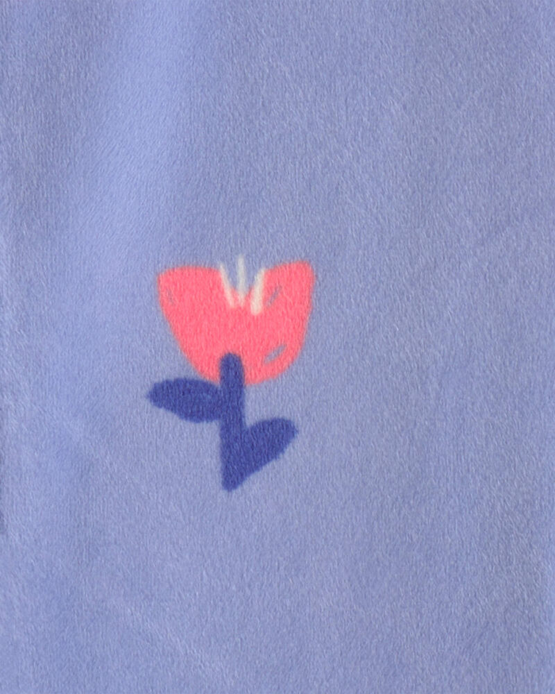 B&eacute;b&eacute; fille - Grenouill&egrave;re &agrave; fermeture &agrave; glissi&egrave;re double sens &agrave; motif tulipe - Bleu, image 4 sur 4 diapositives