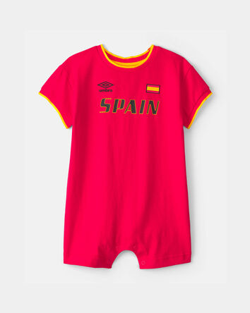 Baby Umbro Spain Soccer Romper - Red, 