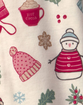 B&eacute;b&eacute; fille - Grenouill&egrave;re en coton biologique &agrave; motif D&eacute;cor hivernal, 