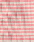 Filles - T-shirt c&ocirc;tel&eacute; &agrave; rayures - Rose, image 2 sur 2 diapositives