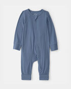 B&eacute;b&eacute; gar&ccedil;on - Grenouill&egrave;re PurelySoft &agrave; fermeture &agrave; glissi&egrave;re &agrave; deux sens - Bleu, image 1 sur 6 diapositives