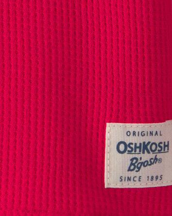 Thermal Long-Sleeve Henley T-Shirt - Red, 