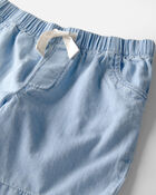 Boys Organic Cotton Chambray Shorts, image 2 of 5 slides