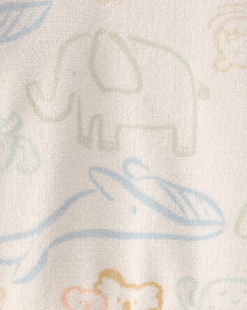 Baby Animal Friends Terry Pullover Sweatshirt - Cream, 