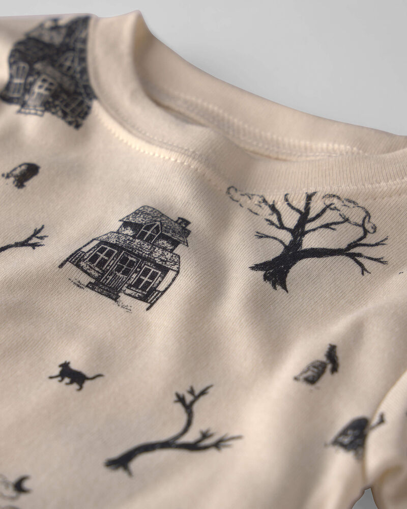 Toddler 2-Piece Organic Cotton Pajamas in Spooky Landscape, image 3 of 4 slides