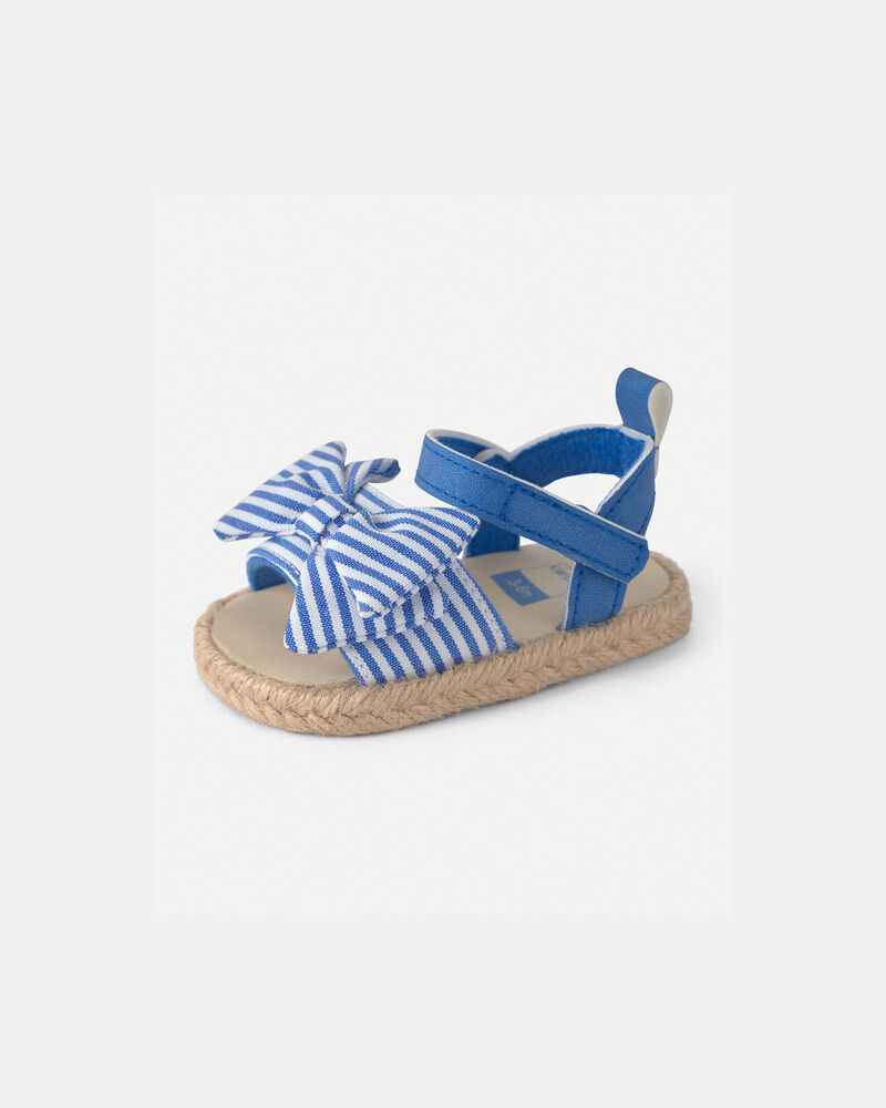 Baby Girl Striped Sandals - Blue, image 6 of 6 slides