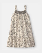 Girls Floral Smocked Dress - Ivory, image 1 of 4 slides