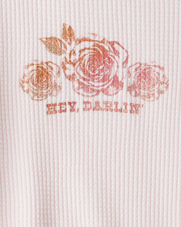 Girls Hey Darling Long-Sleeve Graphic Tee - Pink, 