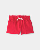Baby Girl French Terry Shorts - Red, image 1 of 4 slides