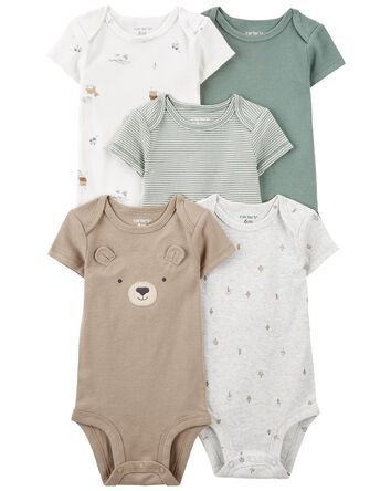 Baby 5-Pack Short-Sleeve Bodysuits, 