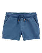 Toddler Pull-On French Terry Rec Shorts - Blue, image 1 of 6 slides