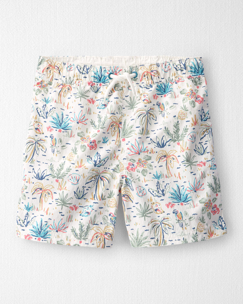 Gar&ccedil;ons - Maillot en mat&eacute;riaux recycl&eacute;s &agrave; imprim&eacute; de paradis tropical, image 1 sur 4 diapositives
