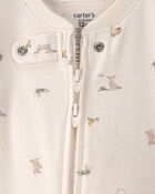 Baby Easter Bunny 100% Cotton Snug Fit 1-Piece Pyjama - Cream, image 2 of 5 slides