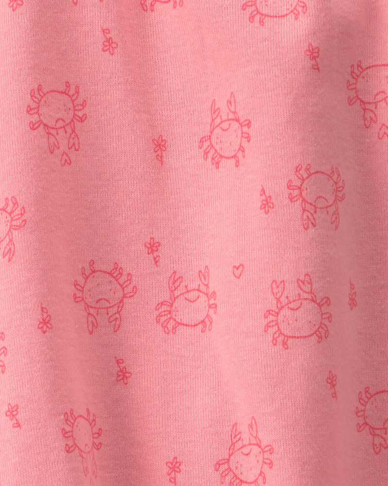 B&eacute;b&eacute; fille - Barboteuse sans manches &agrave; motif de crabe - Rose, image 2 sur 2 diapositives