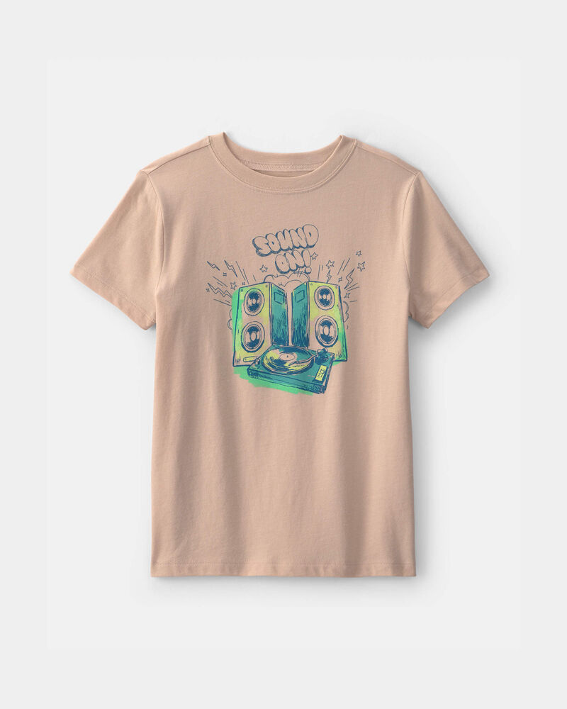 Gar&ccedil;ons - T-shirts &agrave; imprim&eacute; musical &laquo;Sound On&raquo; - Beige, image 1 sur 2 diapositives