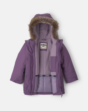 Toddler Girl Winter Parka- Purple, 