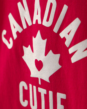 Tout-petit fille - T-shirt &agrave; manches courtes Canadian Cutie - Rouge, 