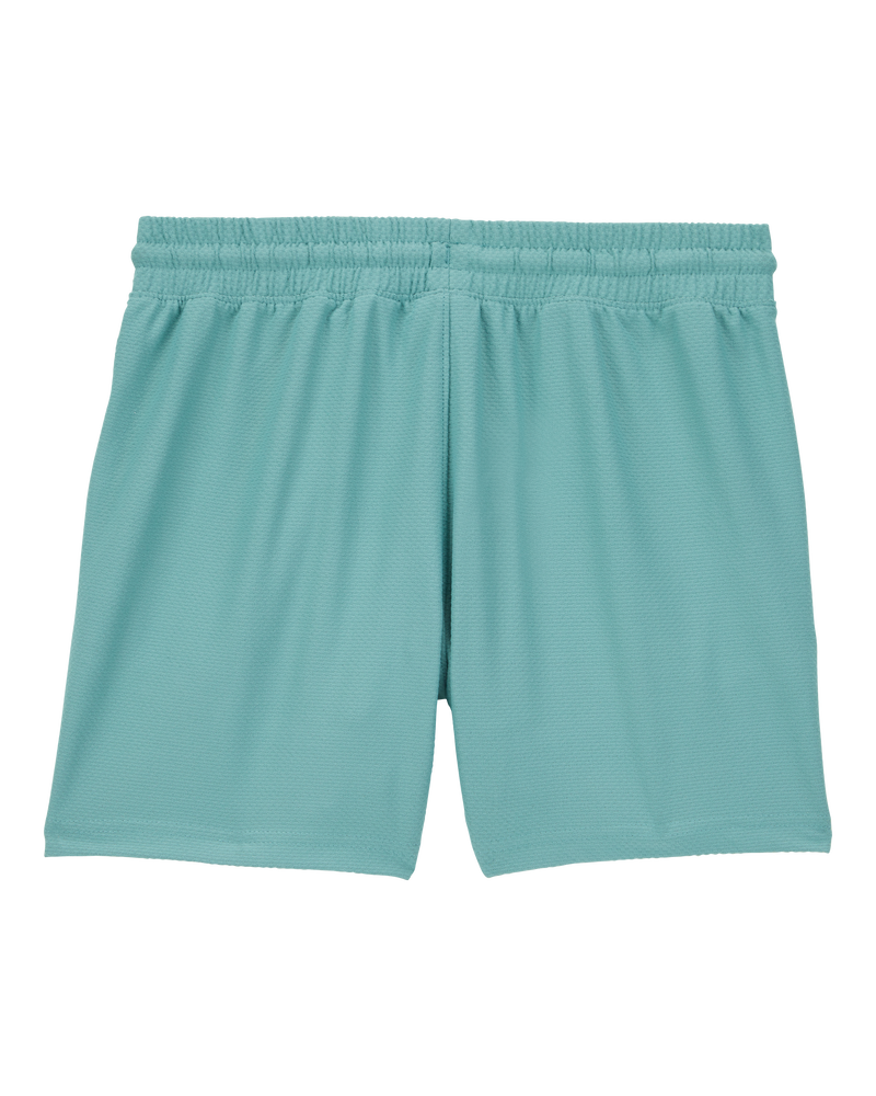 Kid Solid Woven Shorts - Green, image 2 of 4 slides