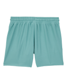Kid Solid Woven Shorts - Green, image 2 of 4 slides