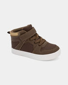 Toddler Boy High Top Sneakers - Brown, image 1 of 8 slides