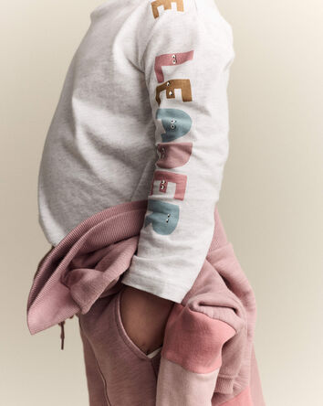 Toddler Leader Long-Sleeve Relaxed Graphic Tee - Light Heather Grey, 