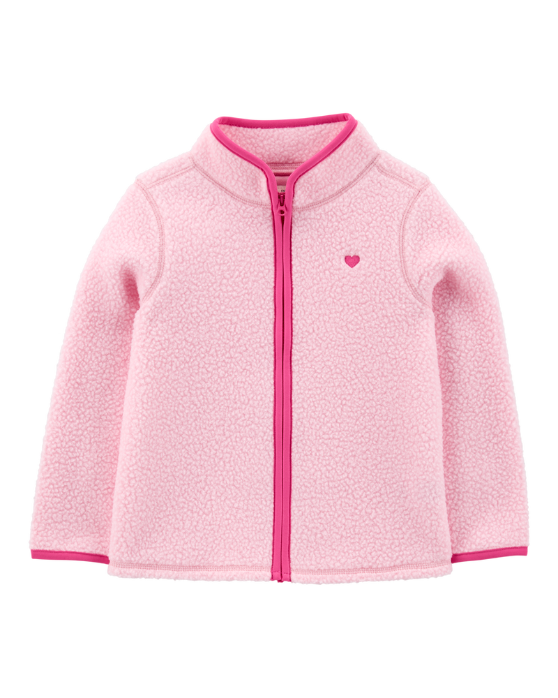 Girls pink fleece jacket new arrivals