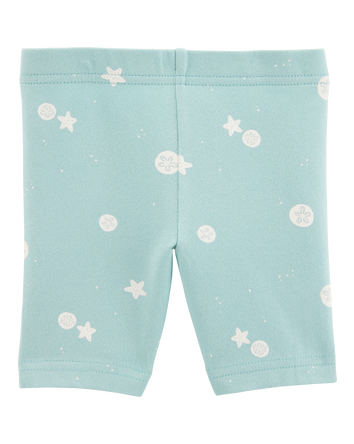 Baby Sea Print Bike Shorts - Green, 