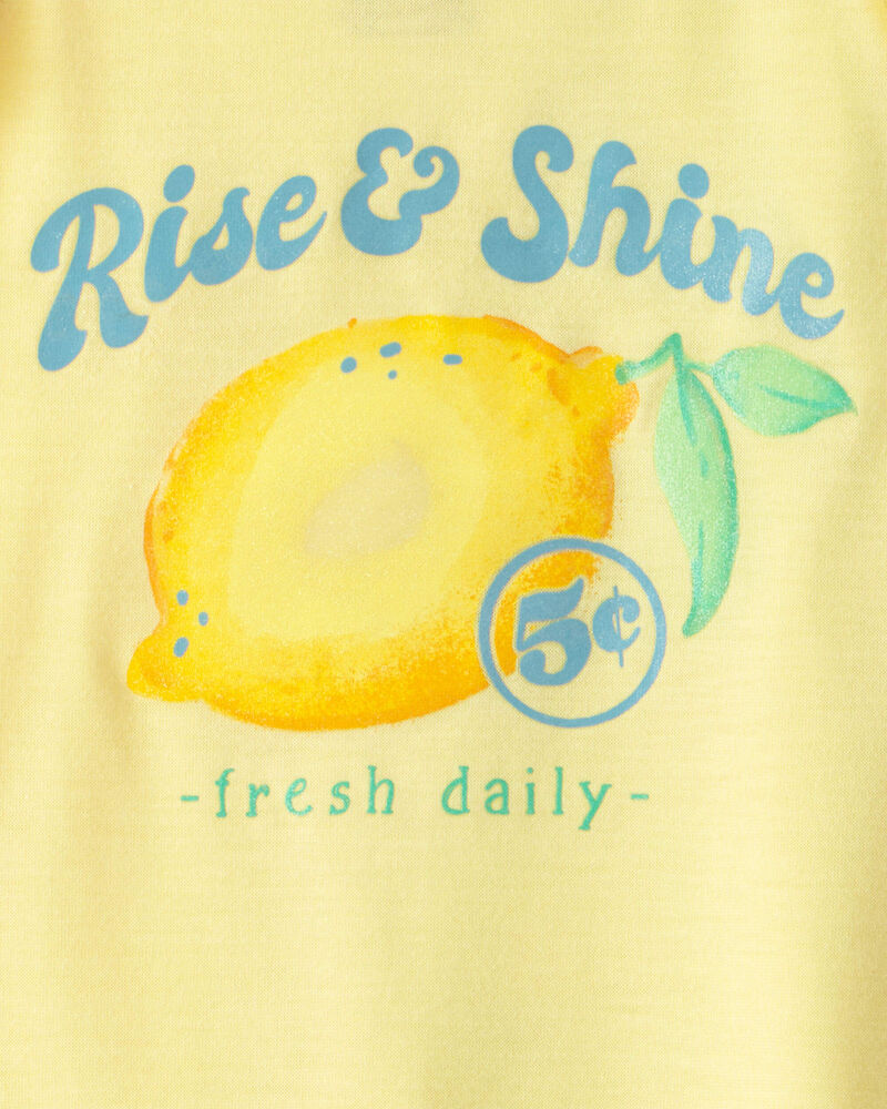 Girls 2-Pack Lemon Loose Fit Night Gown - Blue/Yellow, image 4 of 5 slides