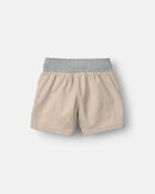 Toddler Boy Long-Line Short - Tan, image 5 of 6 slides