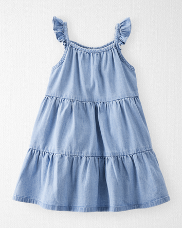 Toddler Organic Cotton Chambray Dress, 