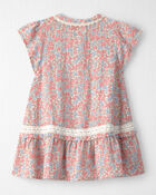Tout-petit fille - Robe en gaze de coton biologique &agrave; imprim&eacute; floral printanier, image 3 sur 5 diapositives