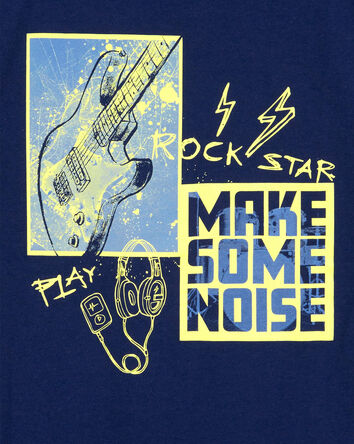 T-shirt à imprimé de guitare Rockstar, 