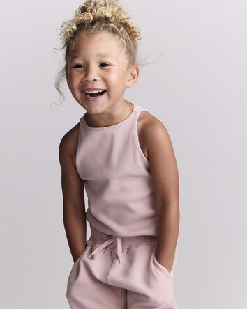 Toddler Girl Ribbed Tank Top - Pink, 