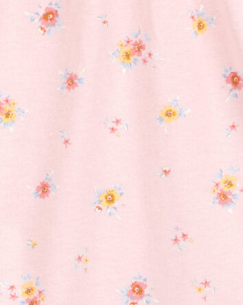 Bébé Cache-couche à manches longues en tricot à motifs de fleurs - Rose, 