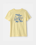 Kid Popcorn Graphic Tee - Yellow, image 1 of 3 slides