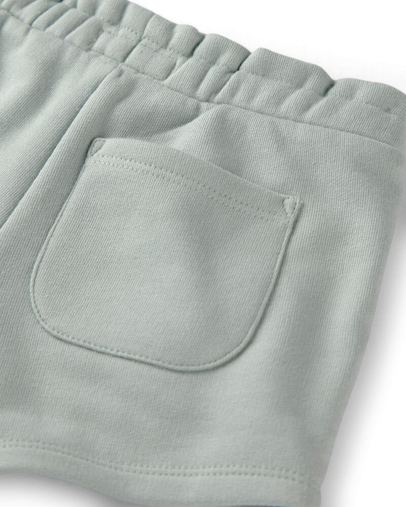 Toddler Girl French Terry Shorts Made with Organic Cotton, image 2 of 5 slides