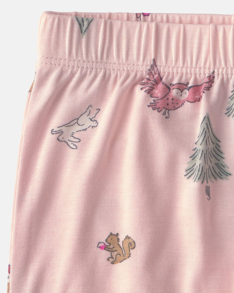 Baby Girl 2-Pack Woodland PurelySoft&trade; Pull-On Pants - Pink, image 4 of 7 slides