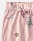 Baby Girl 2-Pack Woodland PurelySoft&trade; Pull-On Pants - Pink, image 4 of 7 slides