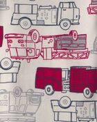 Baby Boy 4-Piece 'Rescue Squad' Firetruck 100% Cotton Snug Fit Pyjama Set - Red/Blue, image 3 of 5 slides
