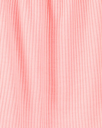 Girls Solid Loose Fit 2-Piece Pyjamas - Coral, 