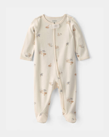 B&eacute;b&eacute; fille - Grenouill&egrave;re &agrave; motif cygne - Cr&egrave;me, 