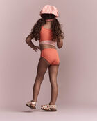 Toddler Girl colourblock Tankini Set - Orange, image 4 of 7 slides