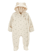 Baby Hooded Quilted Jumpsuit, image 1 of 4 slides