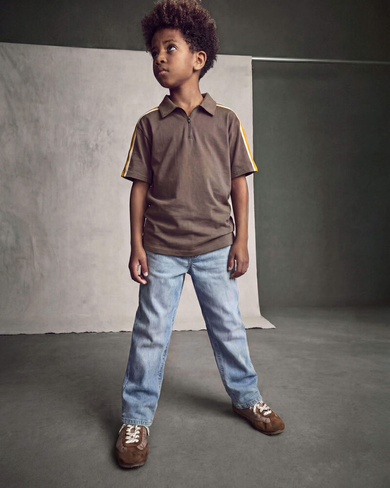 Boys Denim Straight Jeans - Light Wash, image 4 of 5 slides