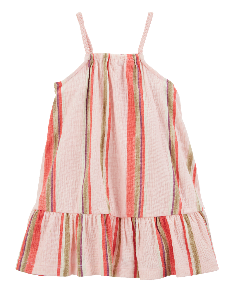 Toddler Striped Geo Print Dress, image 2 of 4 slides