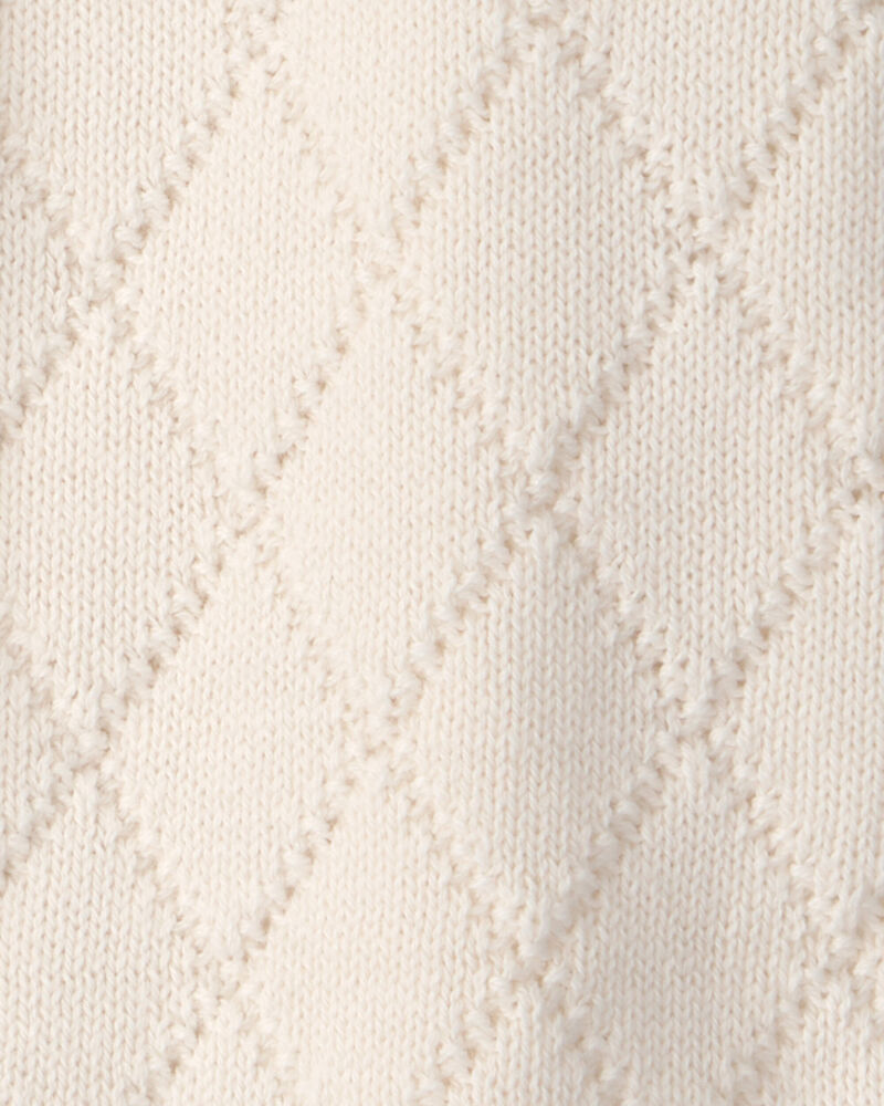 Baby Girl Cardigan Sweater - Cream, image 3 of 4 slides