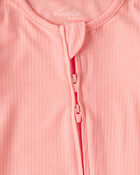 Baby Girl PurelySoft&trade; 2-Way Zip Sleeper - Coral, image 5 of 9 slides