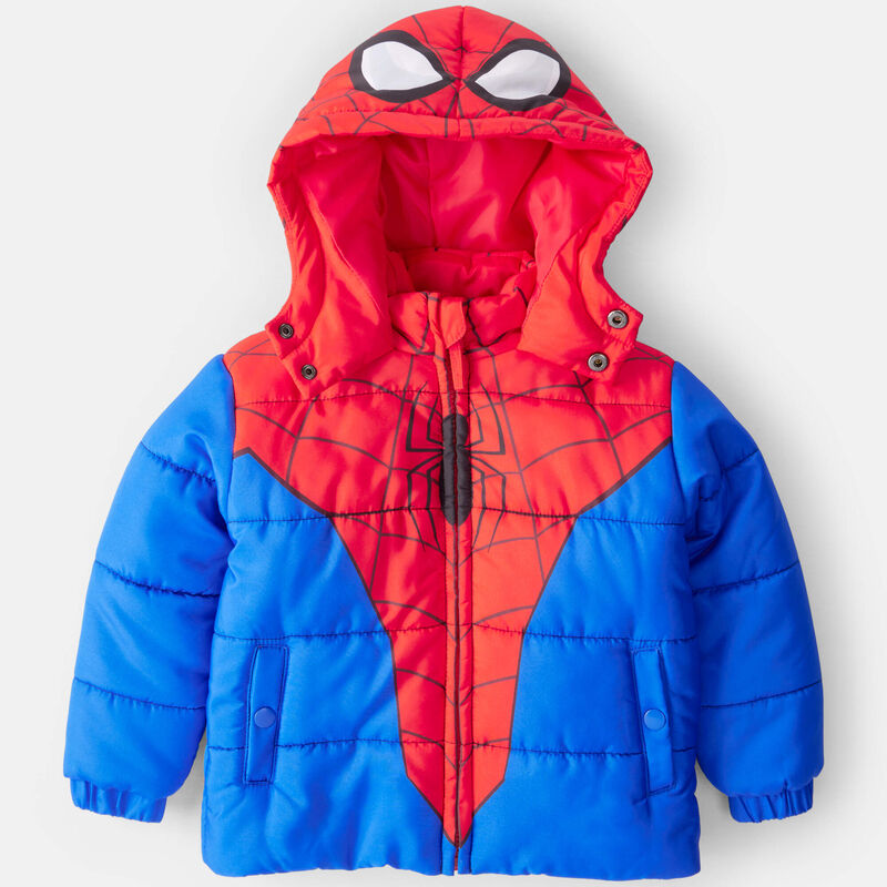 Toddler Boy ©Marvel Spider-Man Hooded Heavyweight Winter Jacket - Main Image