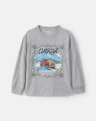Boys 'OshKosh' Car Long-Sleeve Graphic Tee - Grey, image 1 of 3 slides